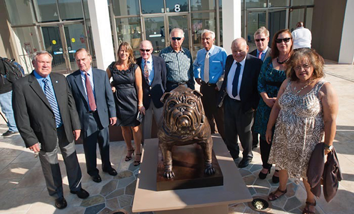 Noce, fifth from right, in 2011 with other inaugural members of the CSM Athletics Hall of Fame.