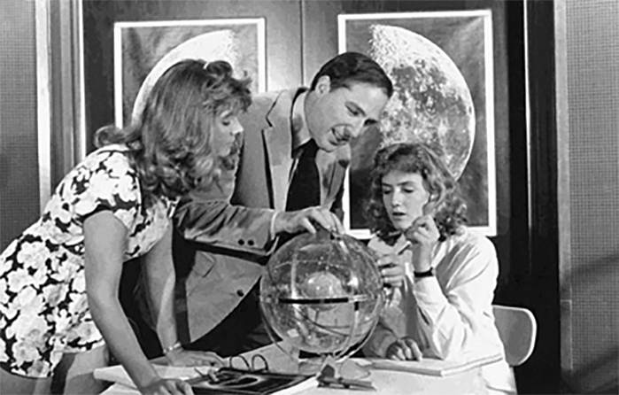 Prof. Michael Chriss with astronomy students