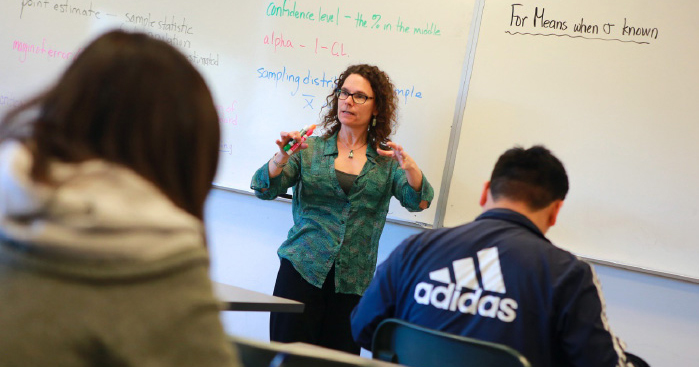 CSM Associate Professor Yvette Butterworth in class