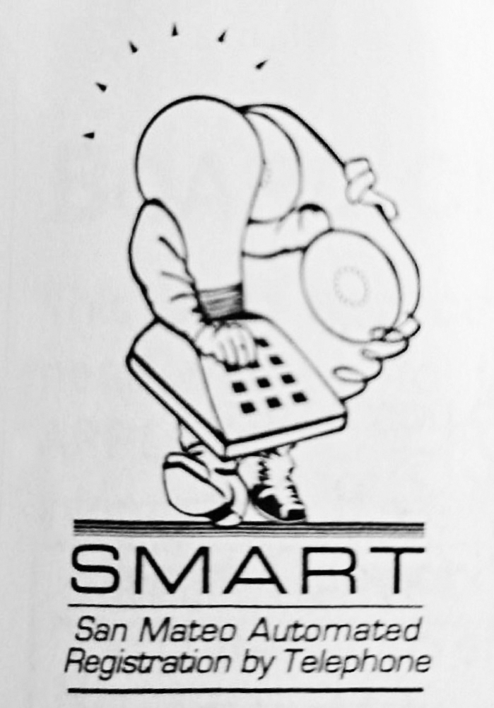 This logo depicts the state-of-the-art technology of CSM’s telephone registration system in 1999