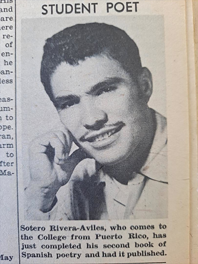 Sotero Rivera Avilés, Student Poet