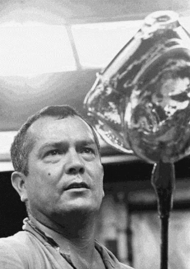 Vince Rascon conducts a CSM glass-blowing class in the 1970s