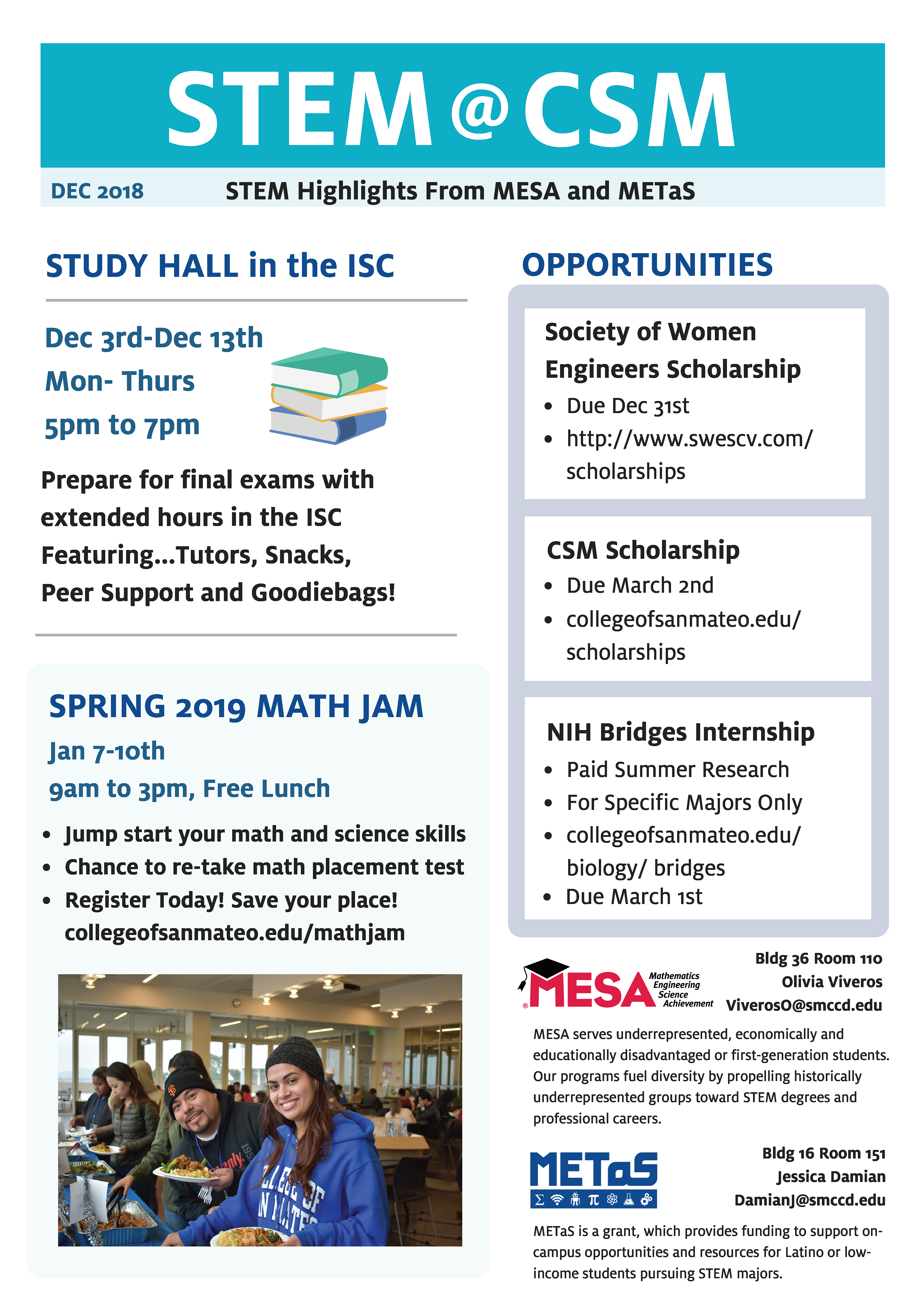 STEM@CSM Newsletter - December 2018